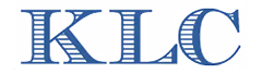 Logo featuring the letters "KLC" in a blue serif font, with stylized lines resembling film strips.